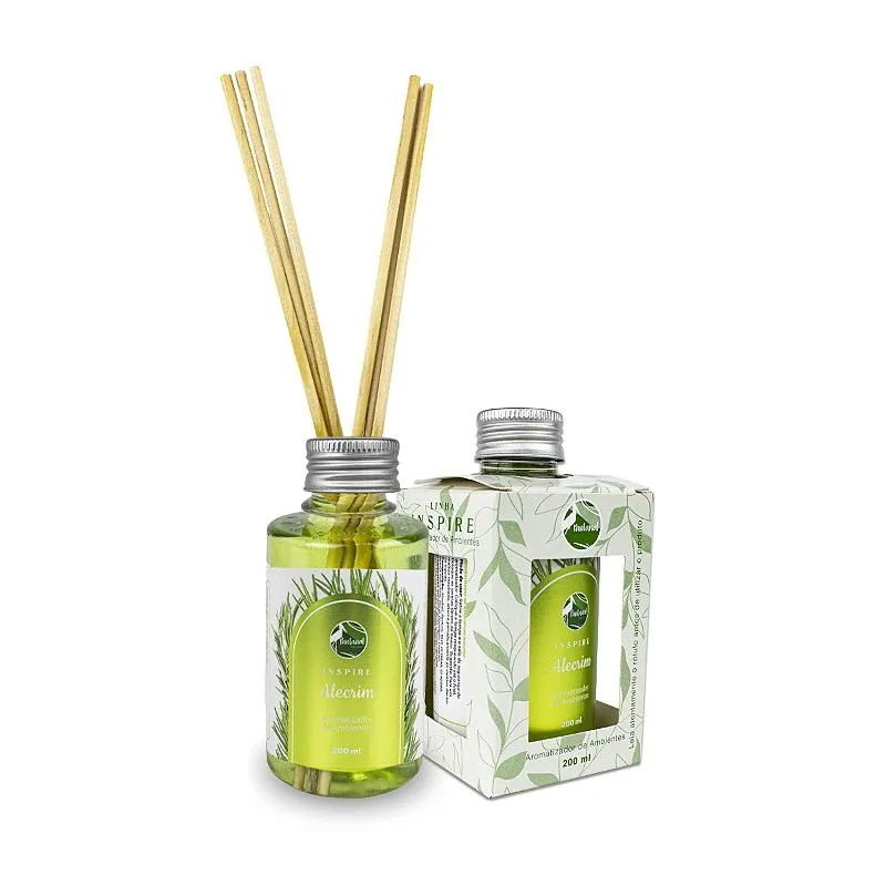 Aromatizador de Ambientes Alecrim 200ml, Pantanal Aromas Fragrância Suave Longa Duração Perfume Agradável Relaxante