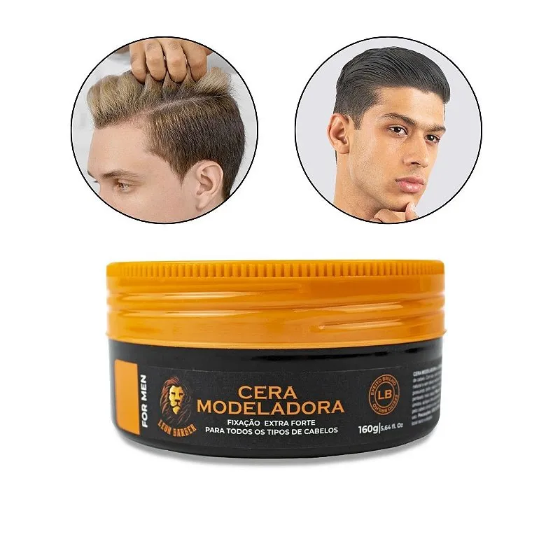 Cera Modeladora Pomada Fixação Extra Forte Efeito Matte Cabelos Penteados Hidratação Antifrizz Definição Prolongada 160g