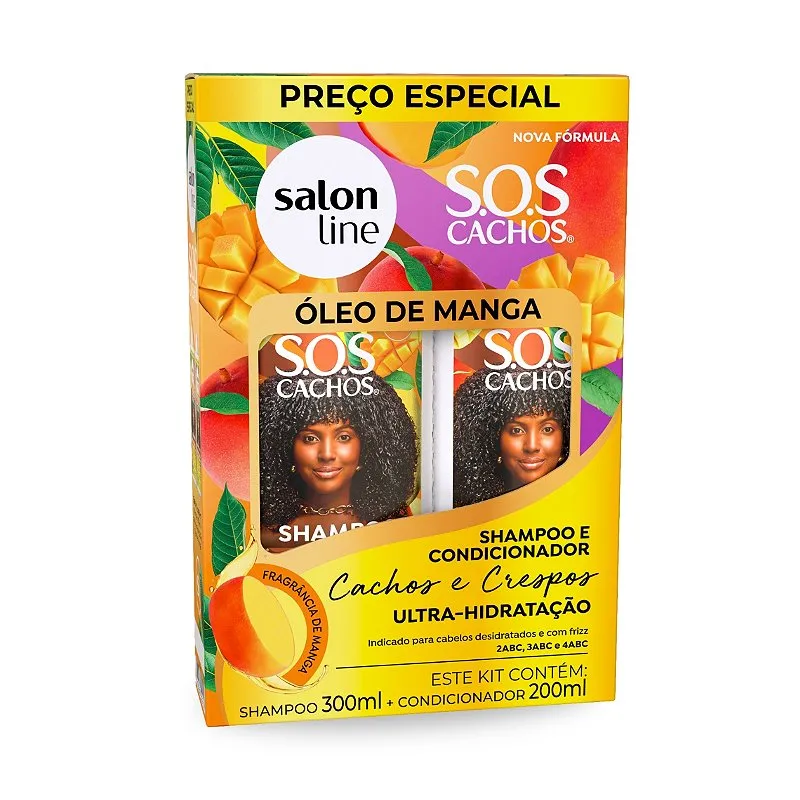 Shampoo 300ml + Condicionador 200ml Óleo de Manga Salon Line
