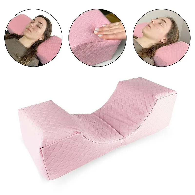 Almofada Apoio Cabeça Extensão de Cílios Lash Estética Rosa