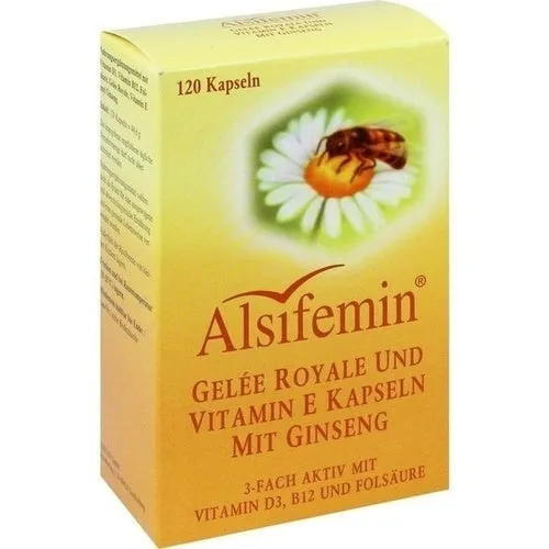 Gelinha real de alsifemin com cápsulas de vitamina E Ginseng 120 Cap