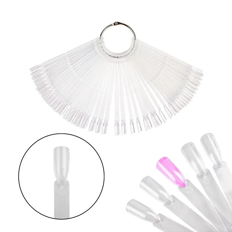 Mostruário Unhas 50 Unidades Curvatura C Transparente Manicure Nail Designer Nail Art