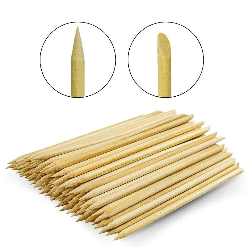 Kit 200 Palitos Duas Pontas Fina Chanfro 13 cm Descartáveis
