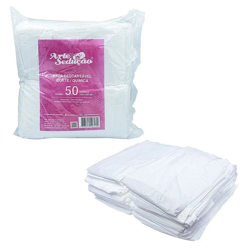 100 Capas de Corte Química Tintura Descartáveis Arte Sedução