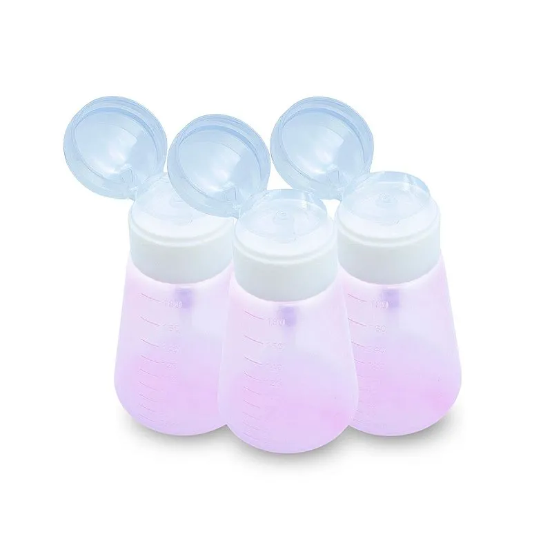 Kit 3 Porta Acetona Plástico Removedor Esmalte Dosador 180ml