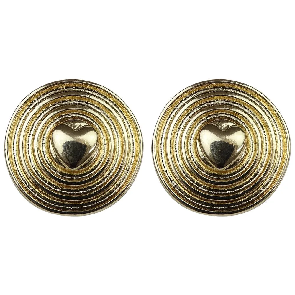 0815-1 | Brinco redondo de coração | Importado