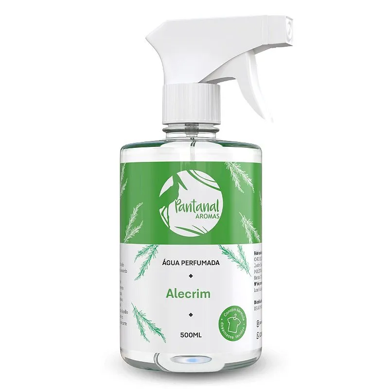 Água Perfumada Lençóis Roupa Aromatizador Alecrim 500 ml