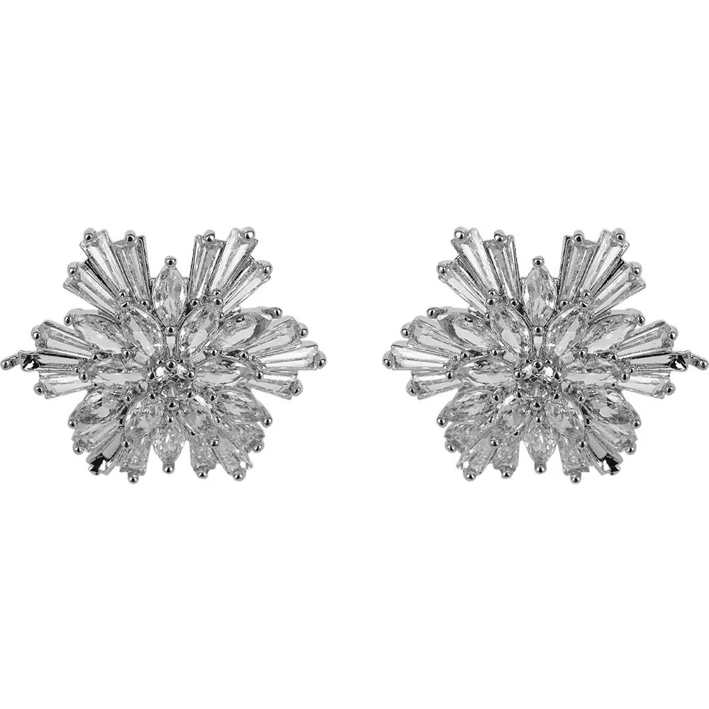 0301-4 | Brinco flor com zircônia | Importado