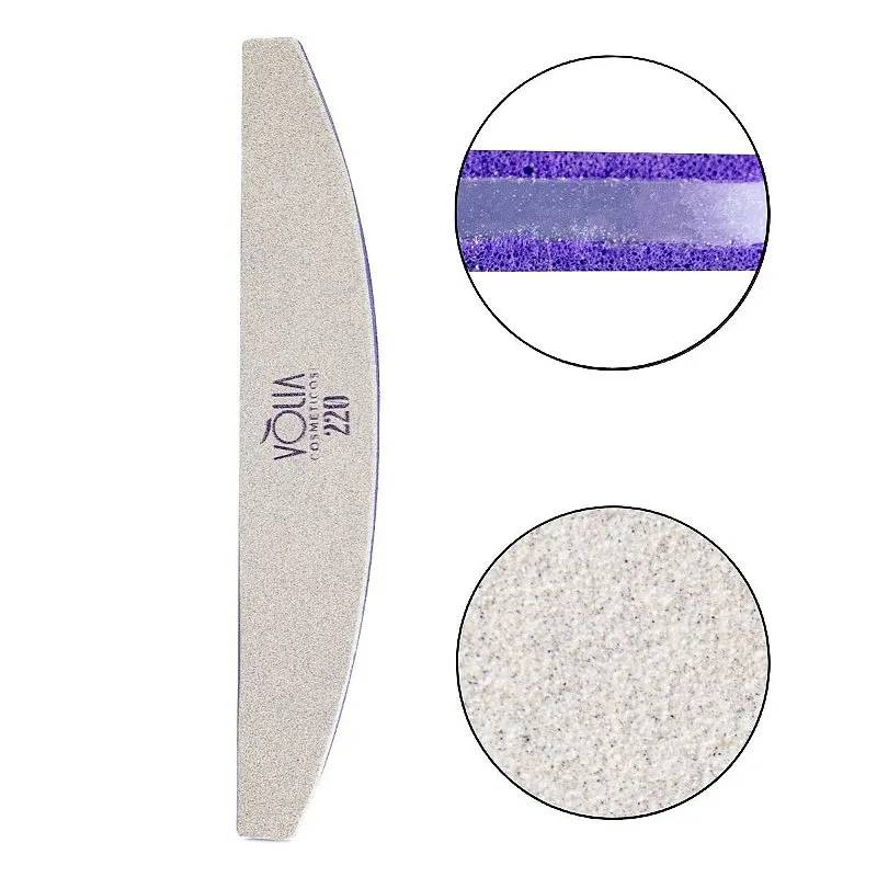 Kit 02 Lixas Bumerangue Lavável Vòlia Gramatura 220 Unhas