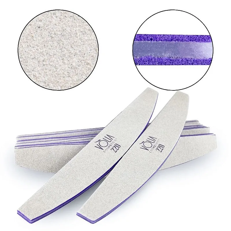 Kit 10 Lixas Bumerangue Lavável Vòlia Gramatura 220 Unhas