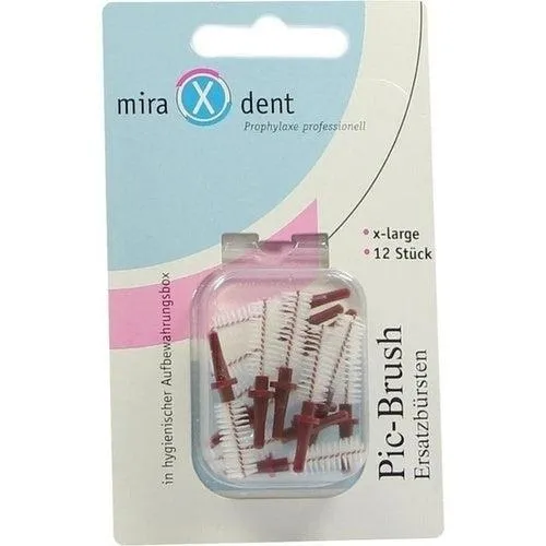Miradent Interdental Pic-Brush Substituição X-Large Bordeaux 12 PCs