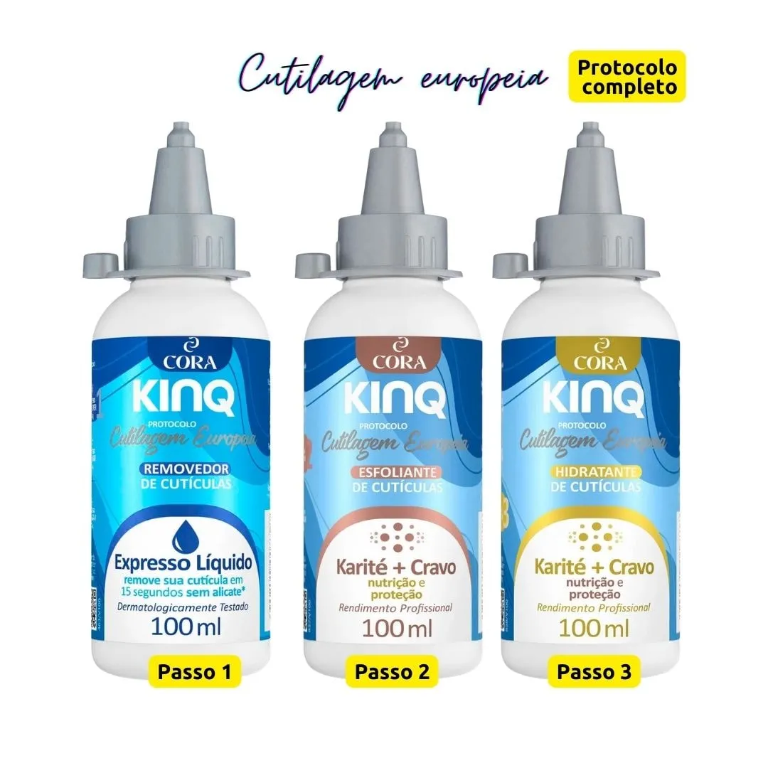 Kit Protocolo Cutilagem Europeia Cora Kinq Líquido
