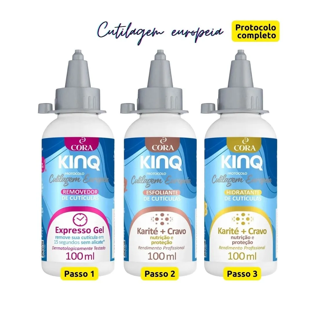 kit Protocolo Cutilagem Europeia Cora Kinq gel