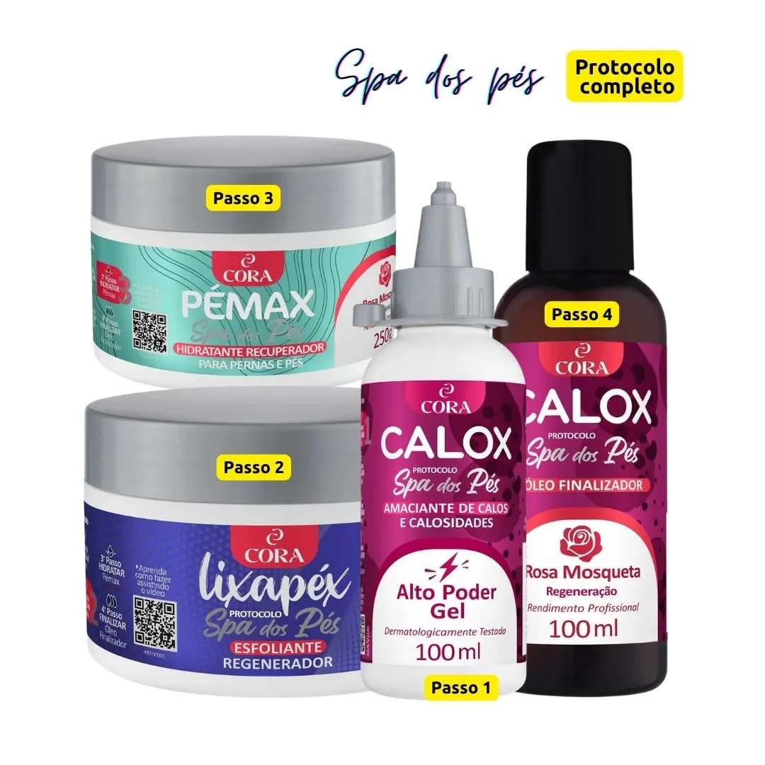 kit Protocolo Spa dos pés Cora Gel completo