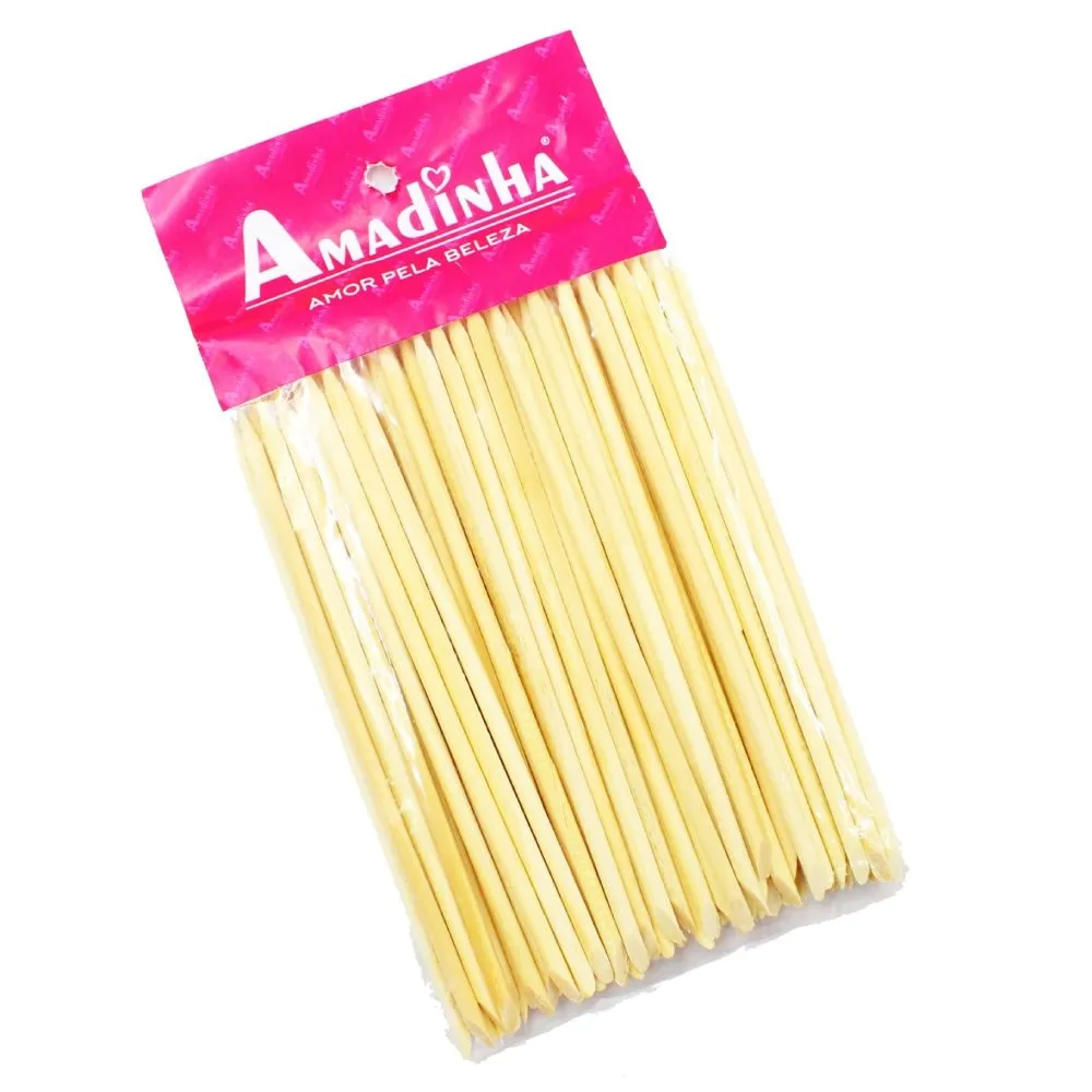 Palito de Pinus Ponta Dupla Amadinha c/ 80un
