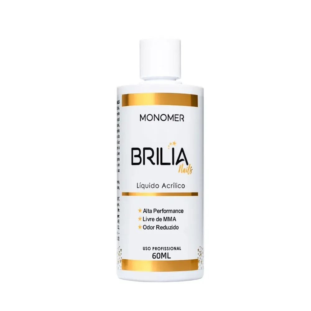 Monomer Acrílico líquido para unhas de acrílico e polygel Brilia 60ml
