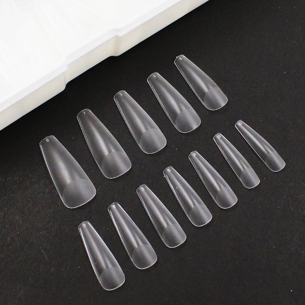 Postiças Soft Gel Bailarina Longa Transparente D&Z 500 Peças