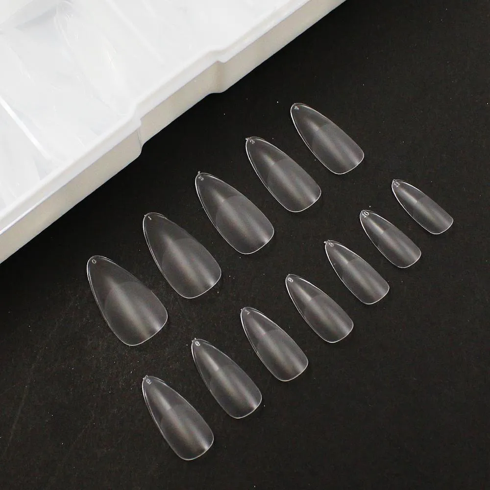 Postiças Soft Gel Almond Média Transparente D&Z 500 Peças