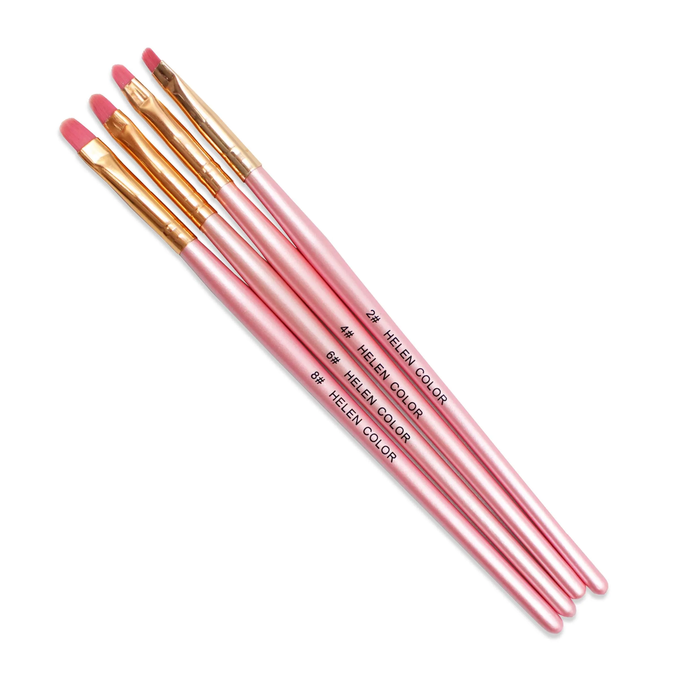 Kit De Pincéis Lingua De Gato 2, 4, 6 E 8 Helen Color 3697-1