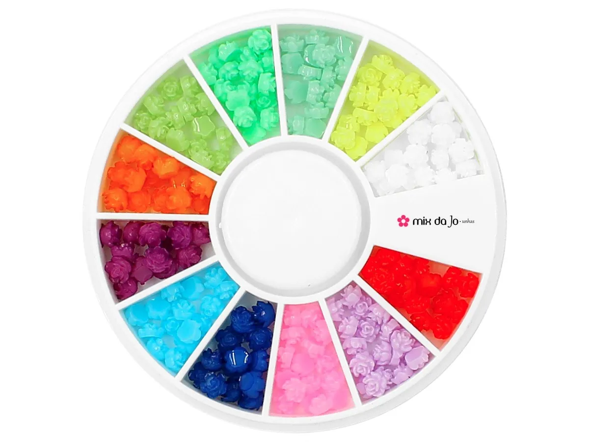 Kit de pedrarias Disco Micro Flor 3D #72