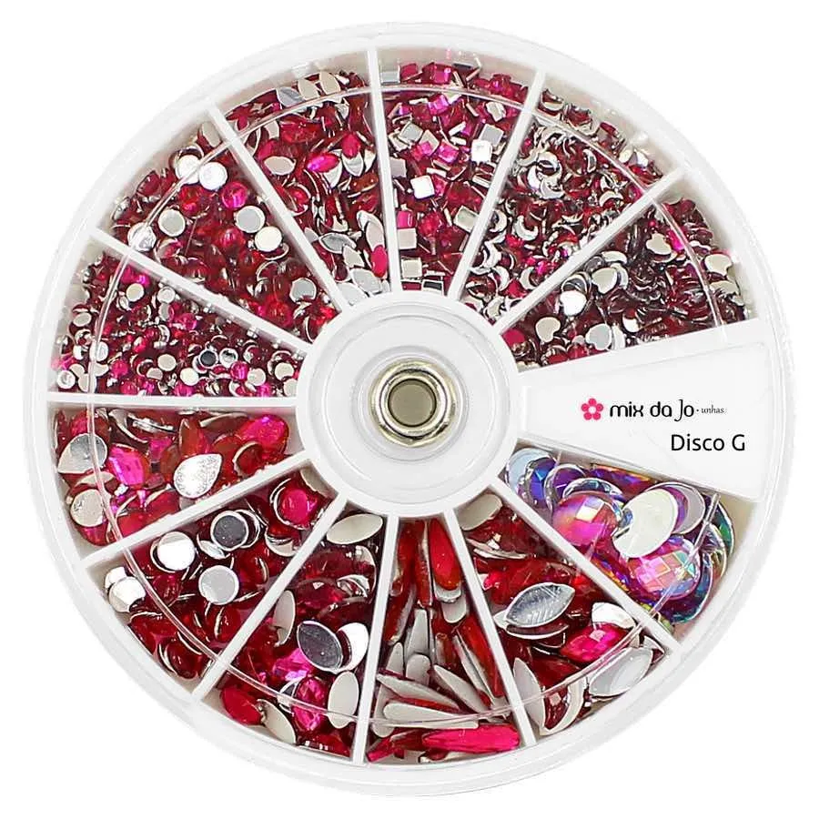 Kit de pedrarias disco grande Pink