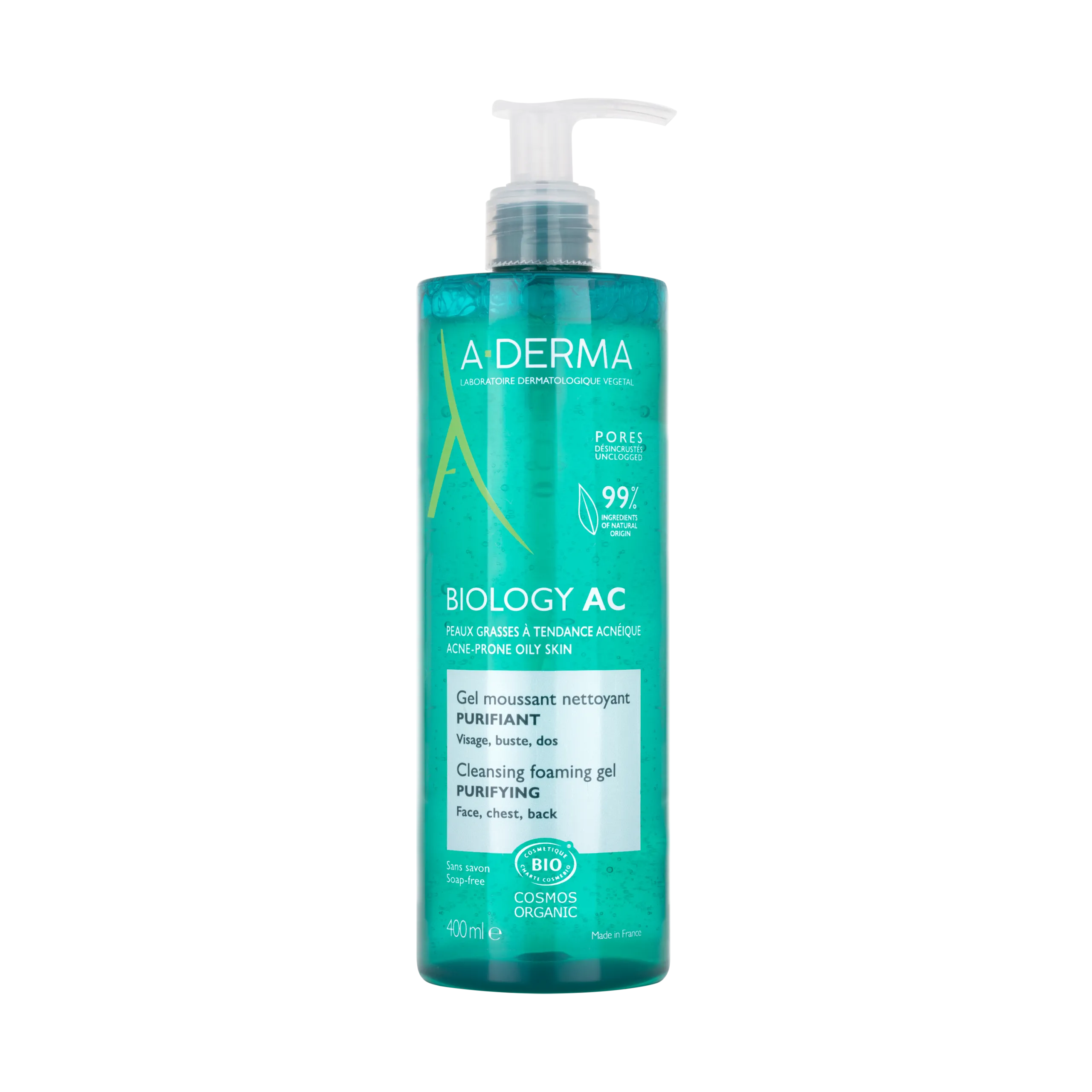 A-derma Biology AC Gel de Limpeza Purificante 400 mL