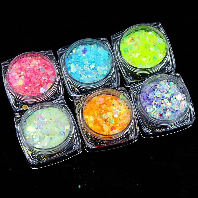 Kit Glitter Neon 6 Unidades Baby Color