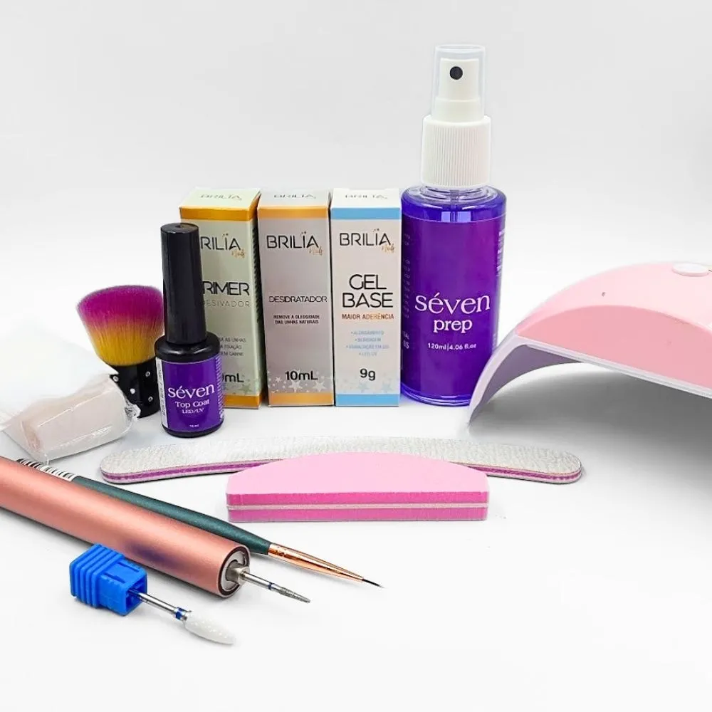 Kit para esmaltação em gel Brilia com equipamentos