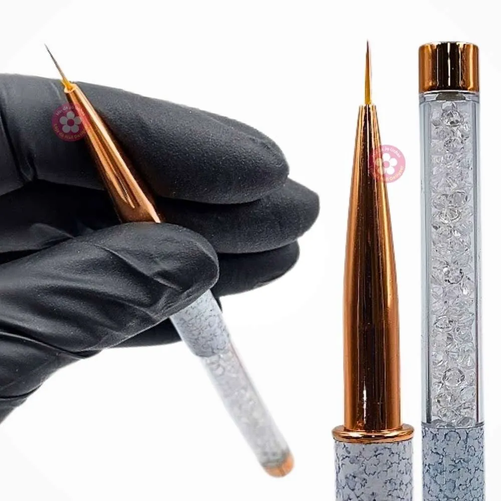 Pincel de ponta fina com Capa cabo strass Real Love