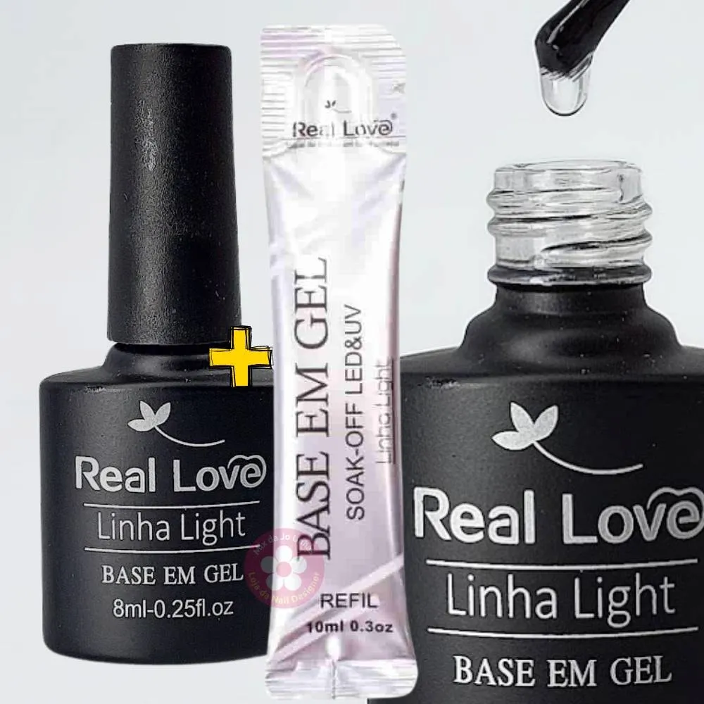Kit Frasco cheio e Refil Capa base Real Love