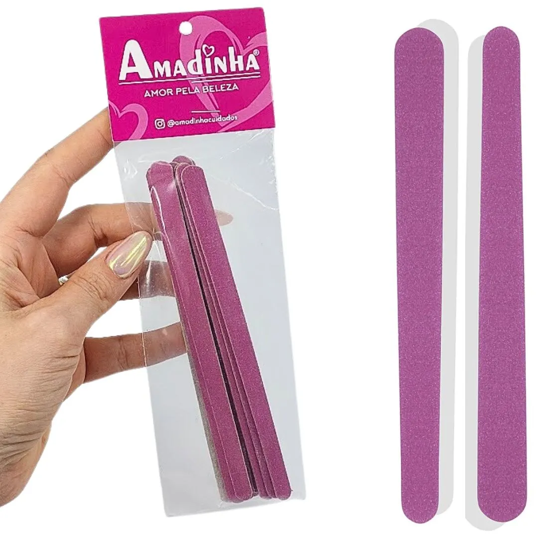 Lixas descartáveis 10un 16cm Amadinha Rosa