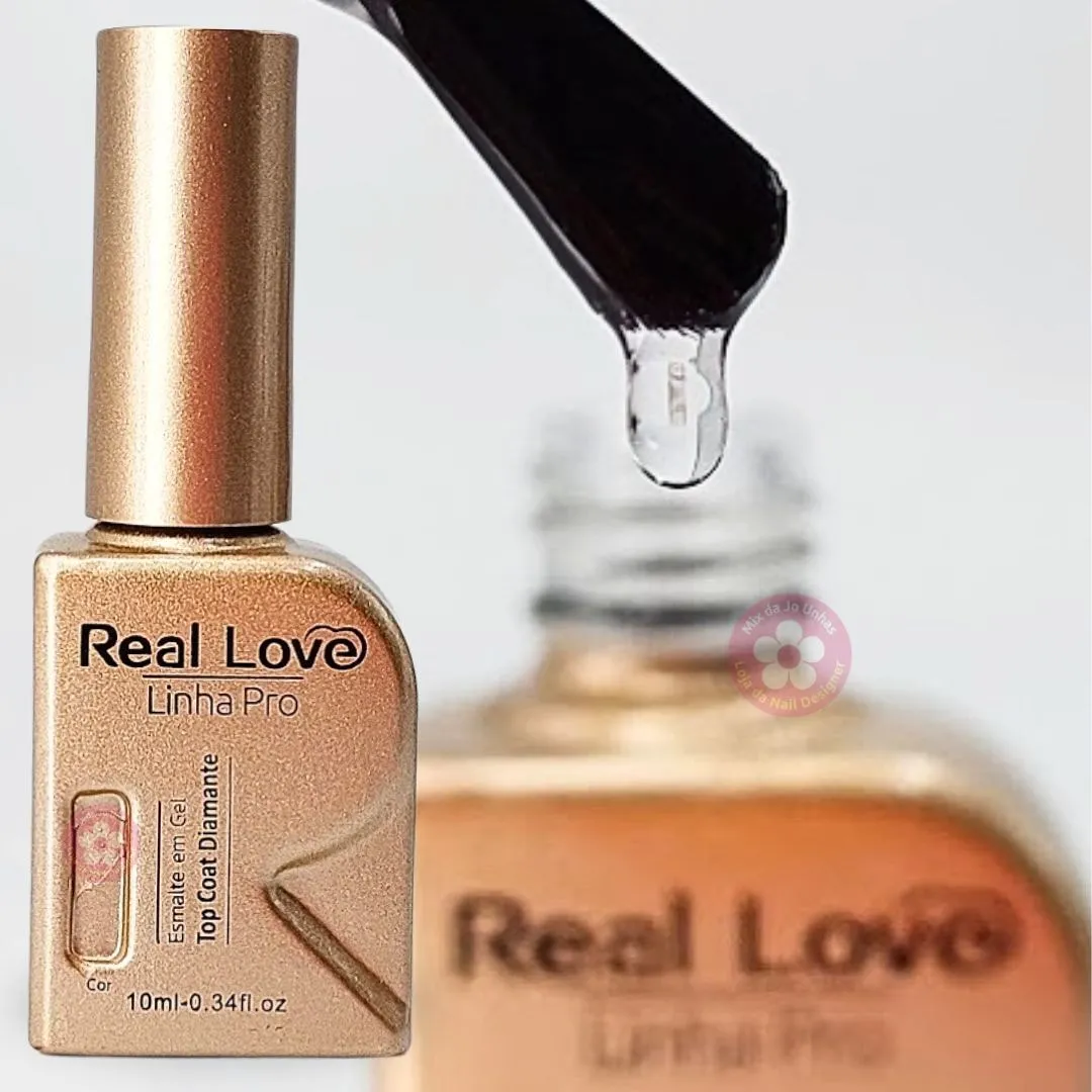 Top coat Diamante Linha Pro Real Love 10ml