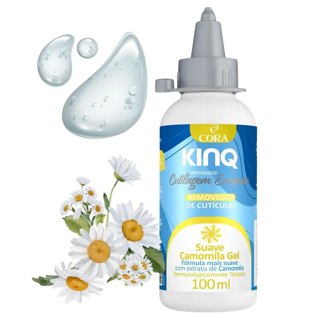 Removedor de Cutículas Passo 1 KINQ Cora Suave Camomila Gel 100 ml