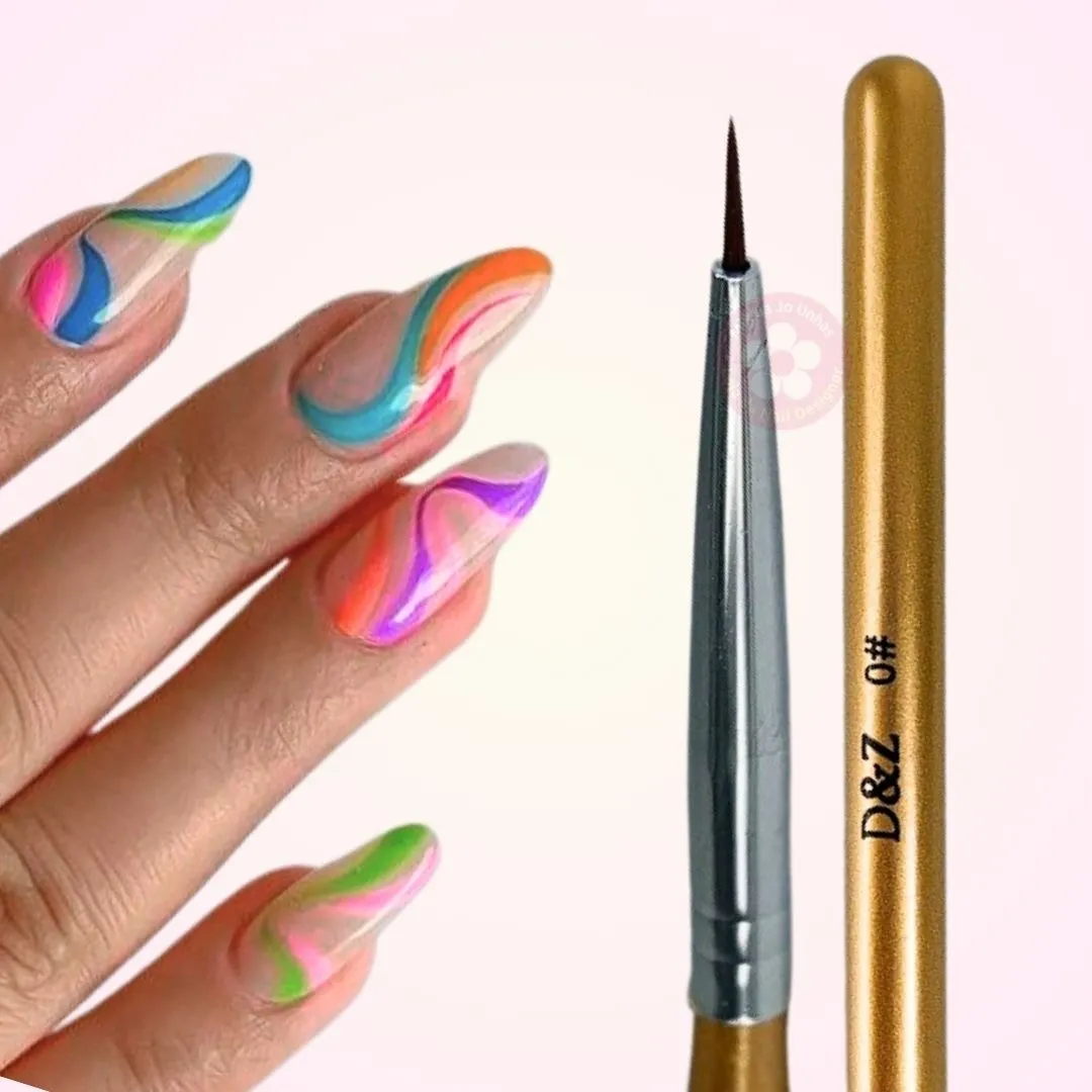 Pincel de ponta fina 0 para esmaltação e decoração D&Z