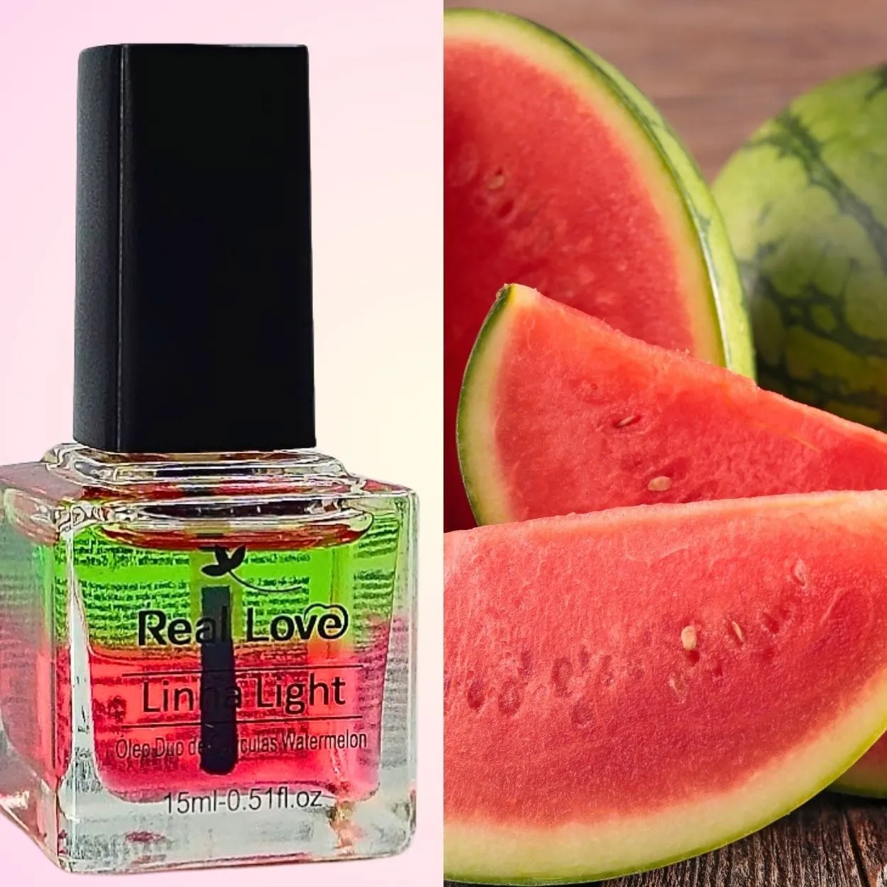 Óleo de cutículas 15ml Real Love melância hidratante