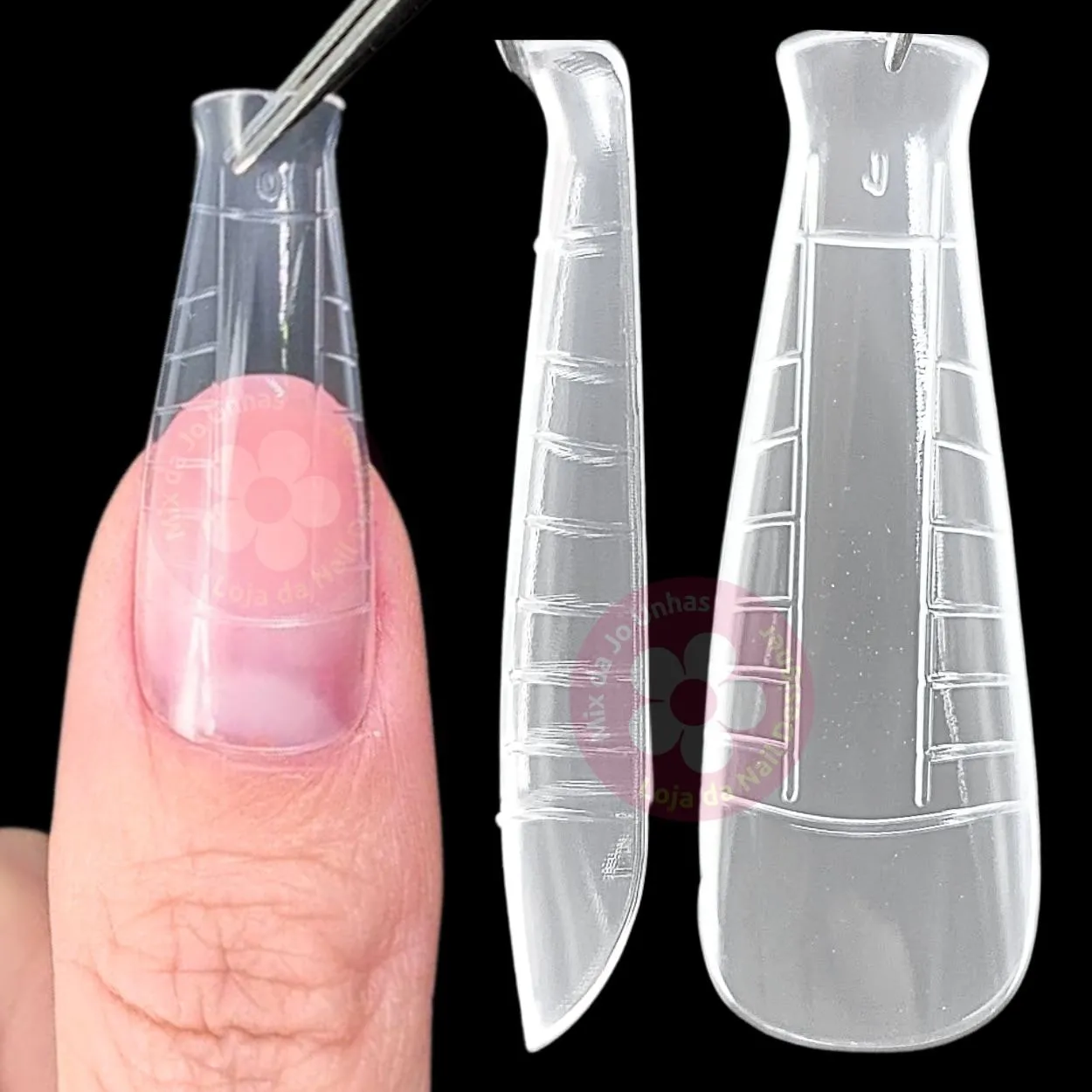 Molde F1 para unhas naturais 120un 19