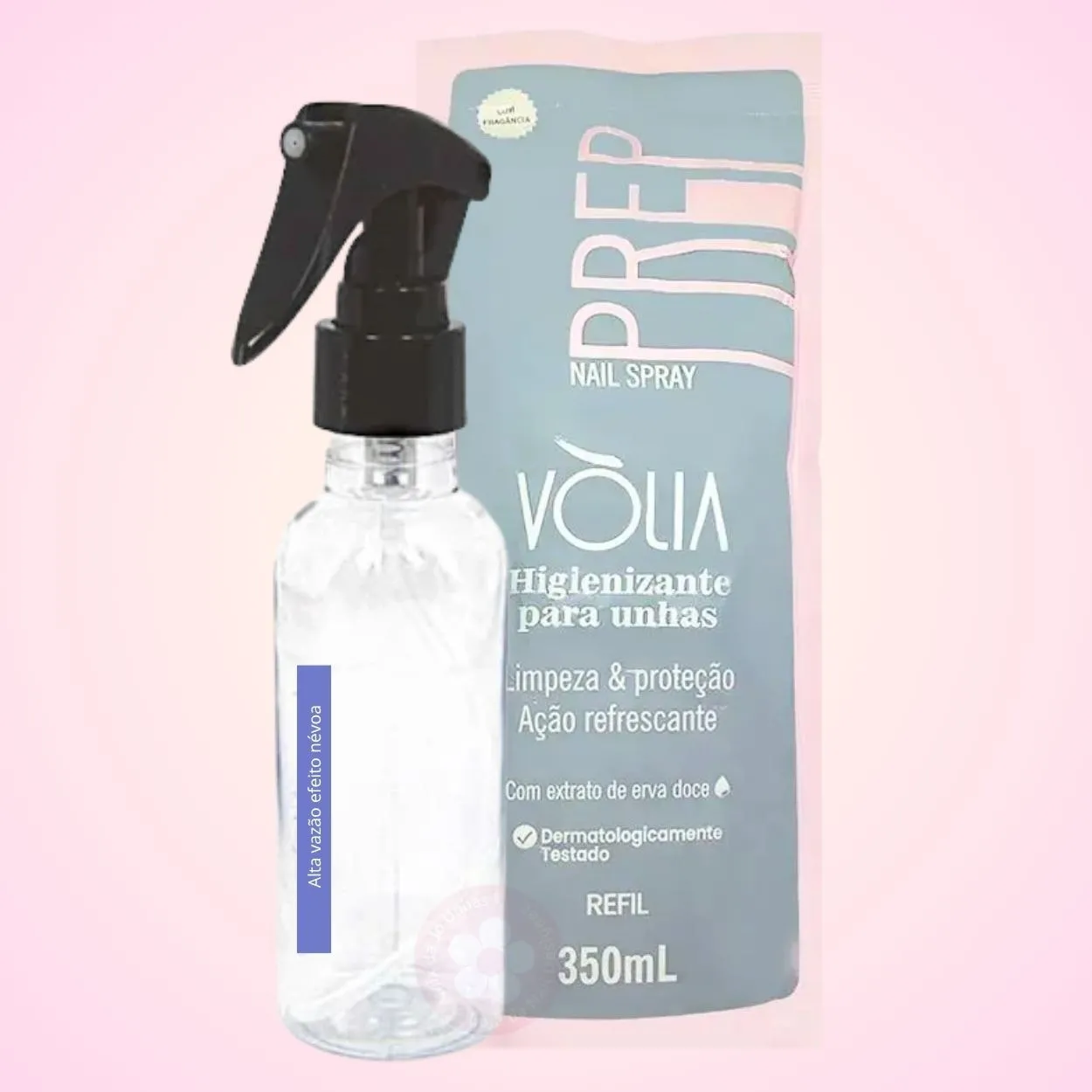 Kit Borrifador e Prep Vòlia sache Refil 350ml Higienizador