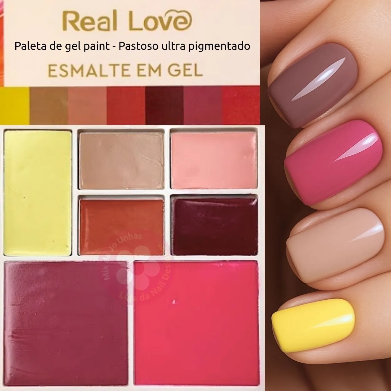 Paleta de esmalte em gel 7 tons Terrosos Real Love