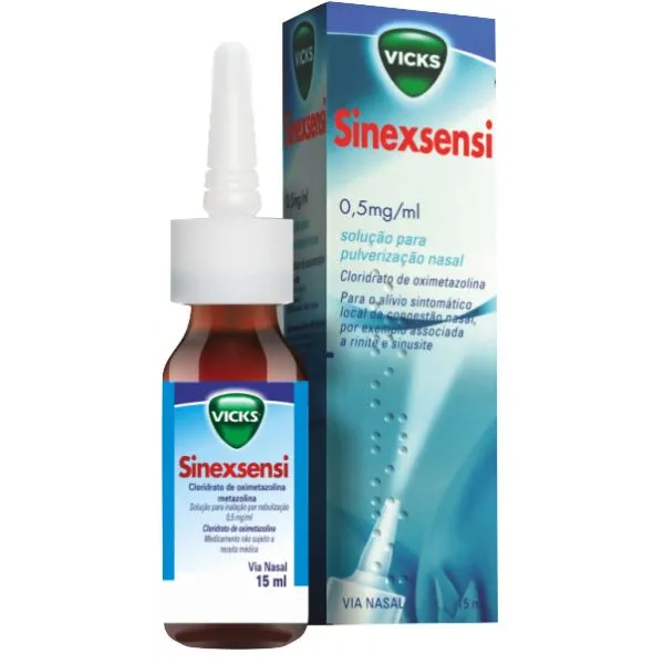 Vicks Sinexsensi Spray Nasal 15 mL | Alívio por Até 12 Horas da Congestão Nasal