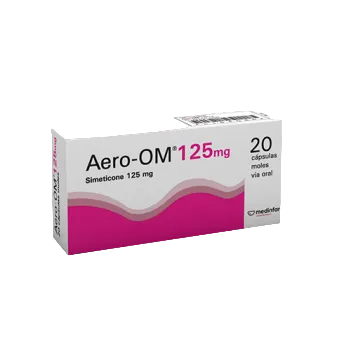 Aero-OM 125 mg x 20 Cápsulas Moles – Alívio de Gases e Inchaço Abdominal