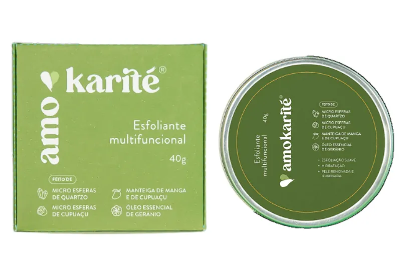 AmoKarité Creme Esfoliante Multifuncional com Cristais de Quartzo 40g