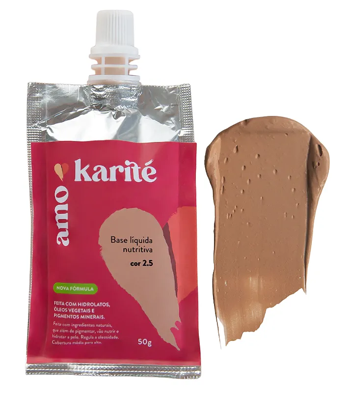AmoKarité Base Líquida Nutritiva - Cor AK 2.5 - 50g