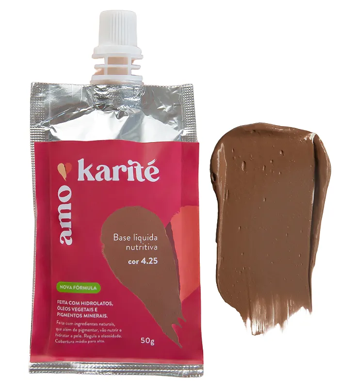AmoKarité Base Líquida Nutritiva - Cor AK 4.25 - 50g