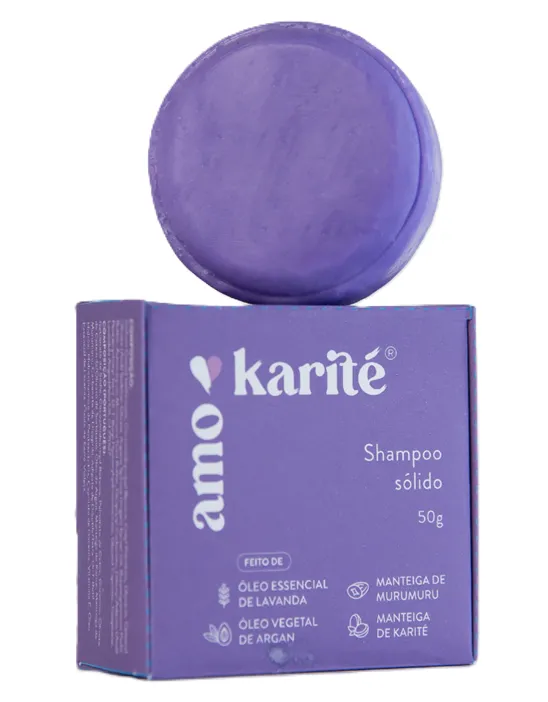 AmoKarité Shampoo Sólido com Lavanda e Argan 50g