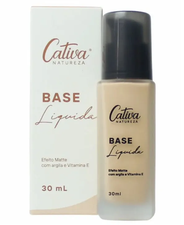 Cativa Natureza Base Líquida Efeito Matte Cor 3 30ml