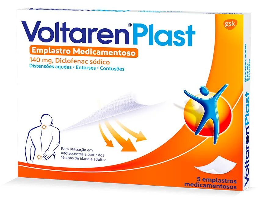 Voltaren Plast, 140 mg x 5 Emplastros