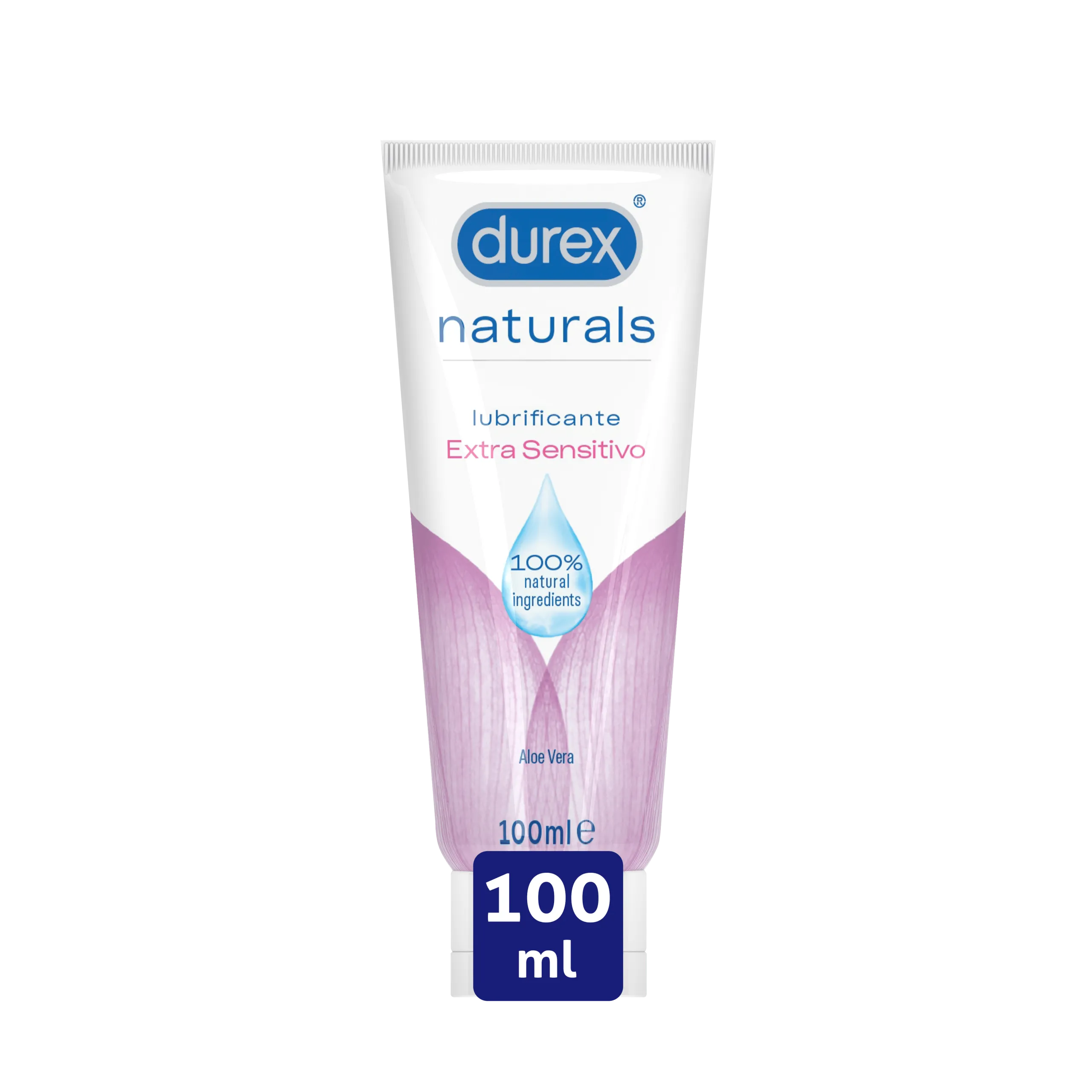 Durex Naturals Lubrificante Extra Sensitivo 100 mL – 100% Natural com Aloe Vera