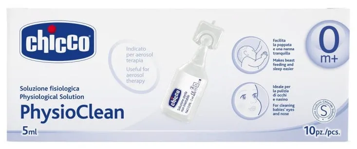 Chicco Physioclean Solução Fisiológica Estéril 10 Monodoses x 5 mL