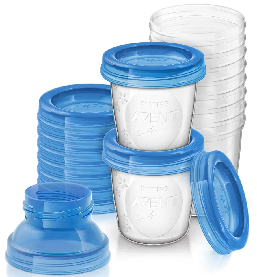 Philips Avent Conjunto Recipientes de Conservação Leite Materno 180 mL 10 Unidades