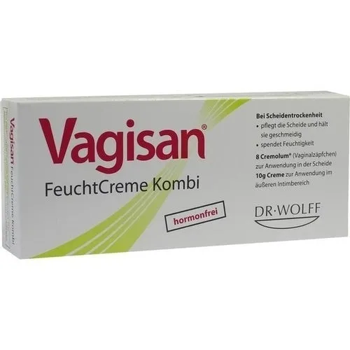 Combinação de creme úmido Vagisan 8 óvula+ 10g Creme